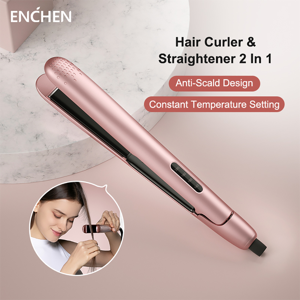 اتو مو و فر کننده شیائومی ENCHEN Enrollor Hair Straightener & Curler